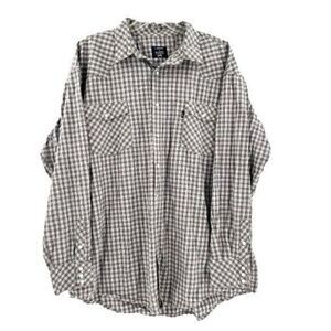 Lakin McKey Pearl Snap Men's‎ Shirt Western Rodeo Cowboy 3XLT Tall Brown Plaid